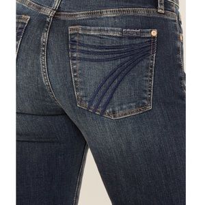 7 For All Mankind Women's Bairfate Dark Wash Mid Rise Dojo Jeans Size 25